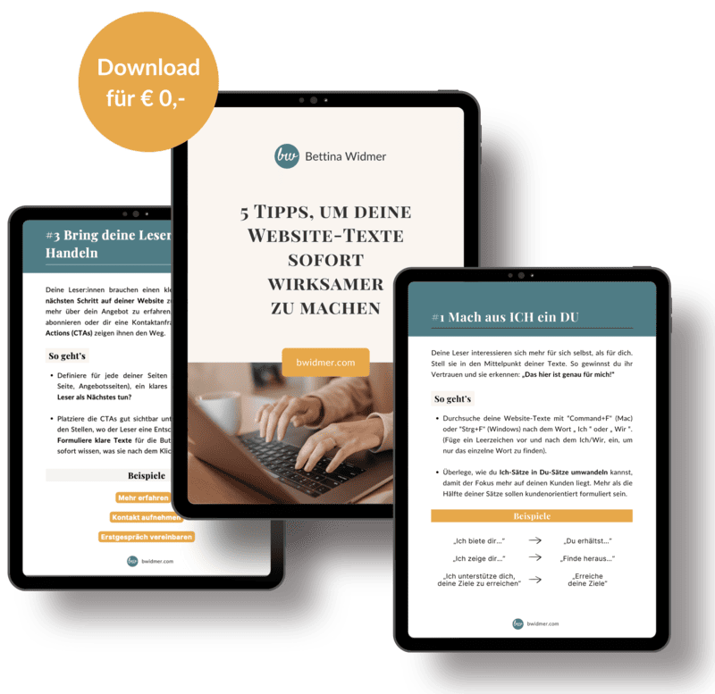 website text checkliste bettina widmer